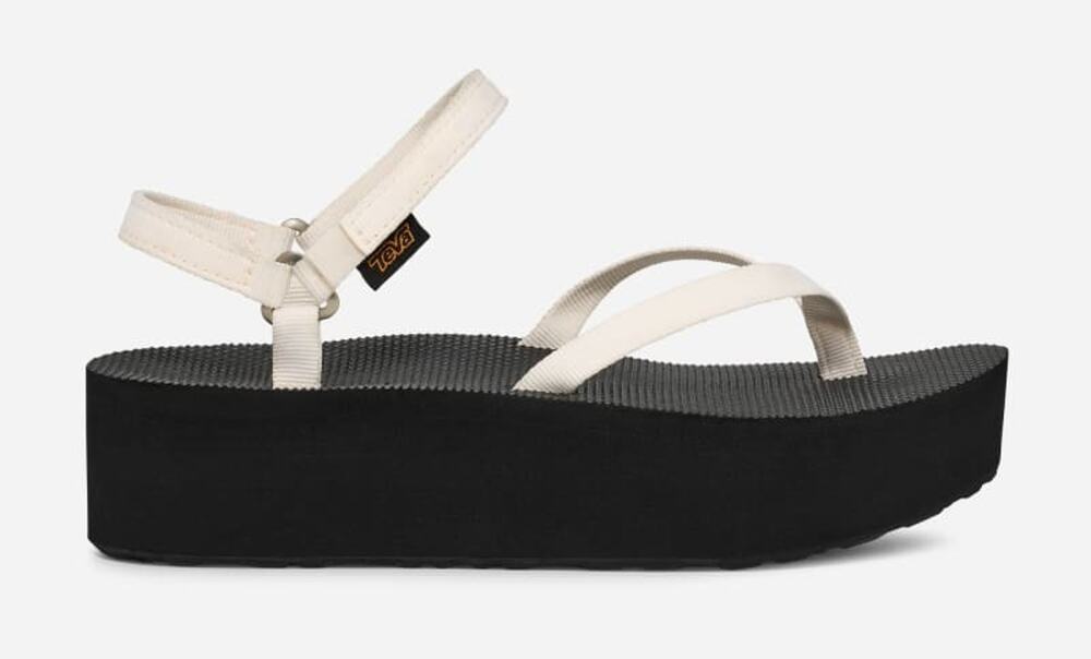TEVA Women's Flatform Slim Sandal in Coconut Milk/Black, Size 11